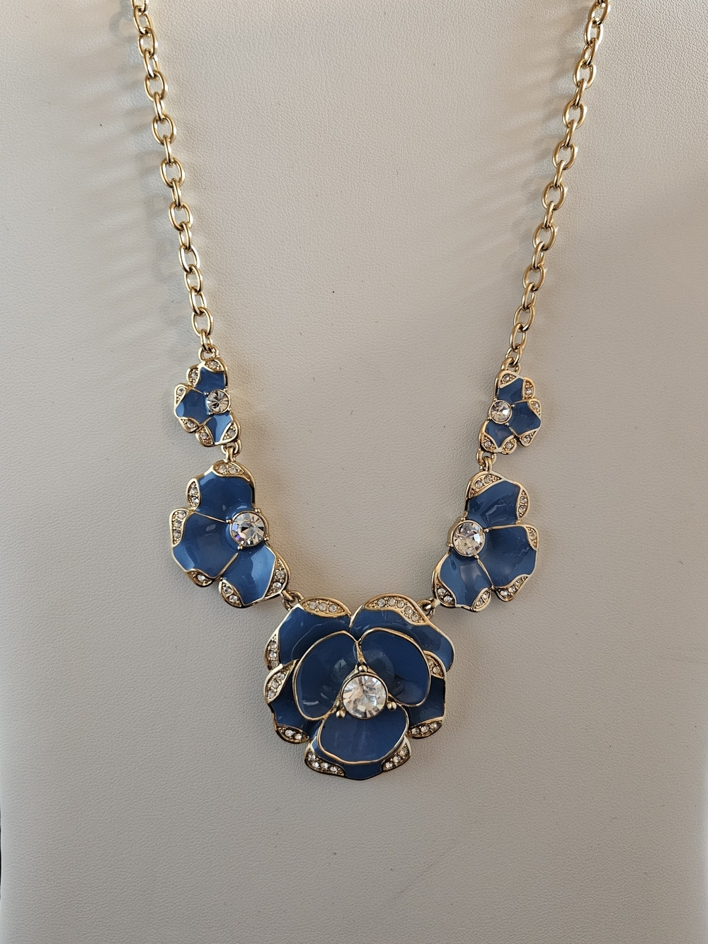 Kate Spade New York Beach House Blue Floral Statement Necklace
